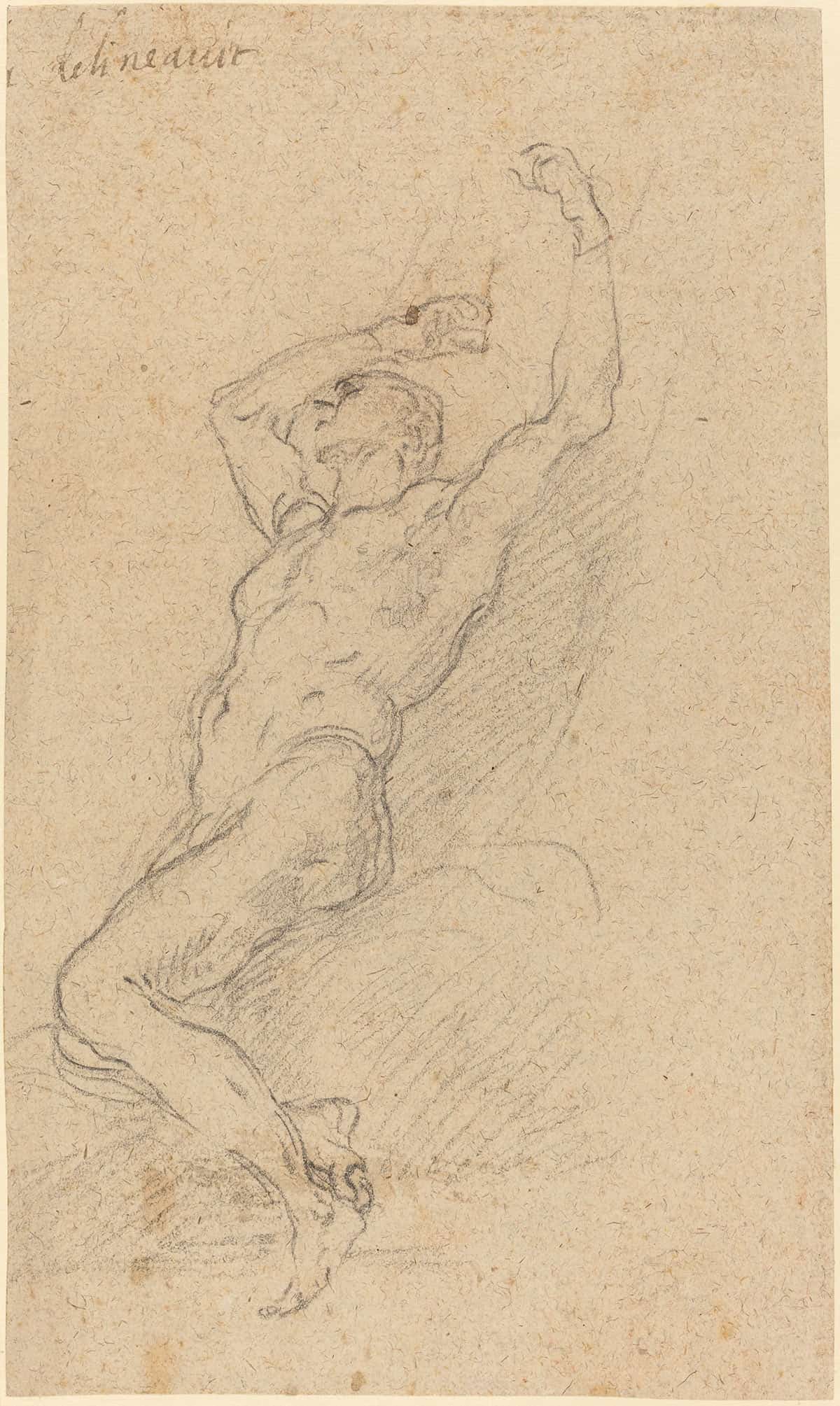 A Nude Man Chained To A Rock by Francesco Solimena Posters, Prints, & Visual Artwork