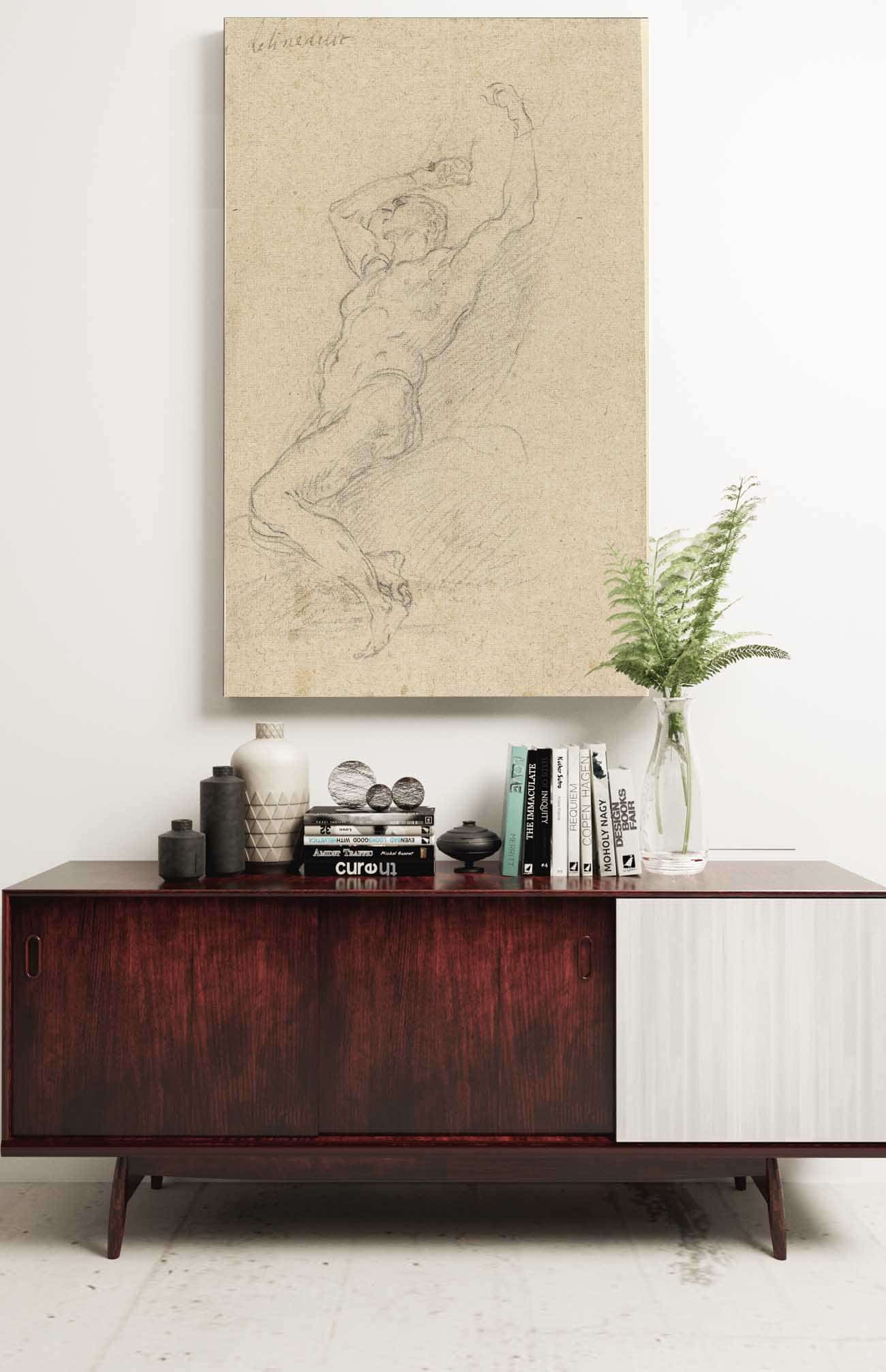 A Nude Man Chained To A Rock by Francesco Solimena Posters, Prints, & Visual Artwork