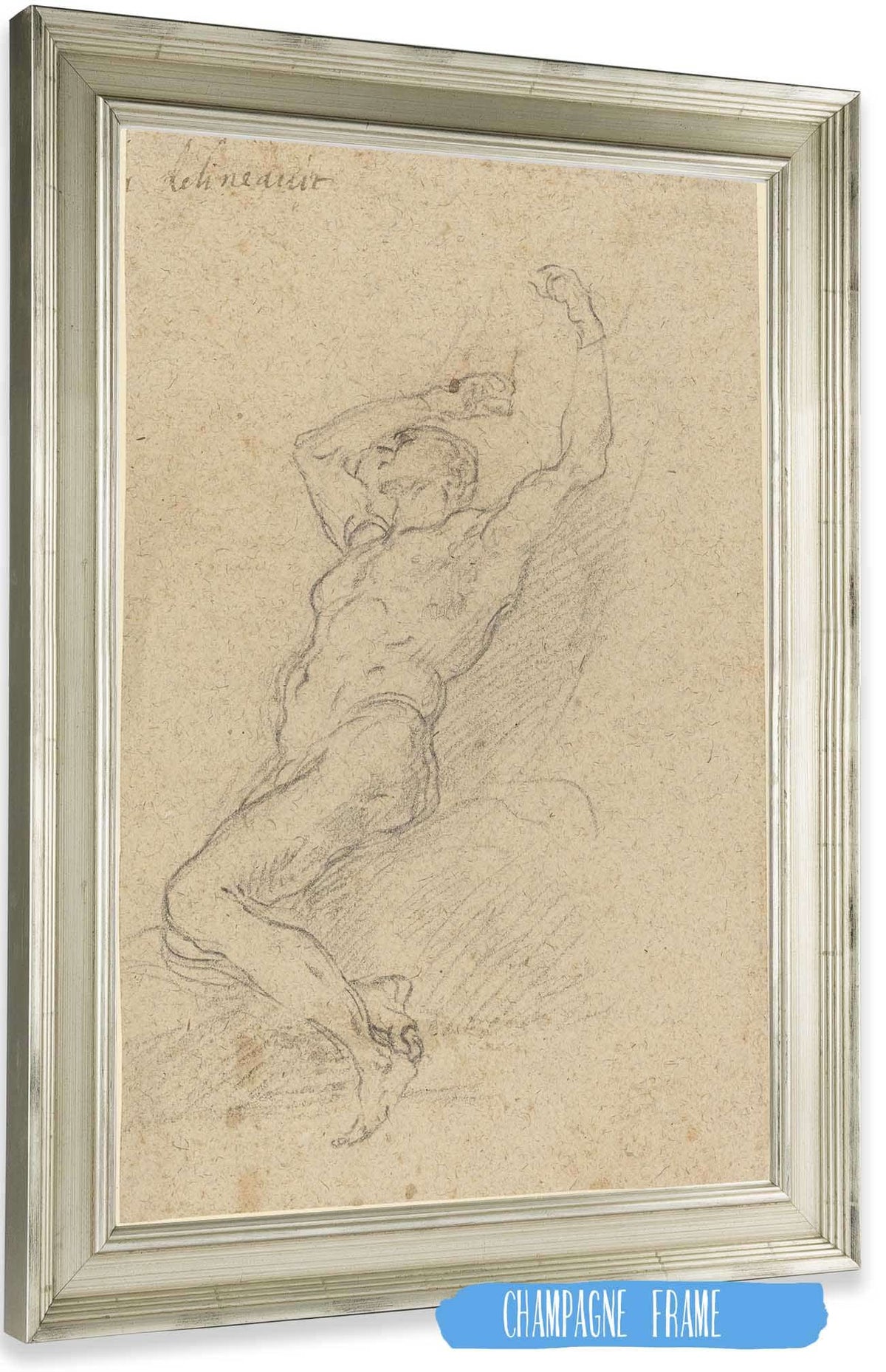 A Nude Man Chained To A Rock by Francesco Solimena Posters, Prints, & Visual Artwork