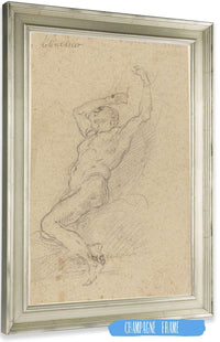 A Nude Man Chained To A Rock by Francesco Solimena Posters, Prints, & Visual Artwork