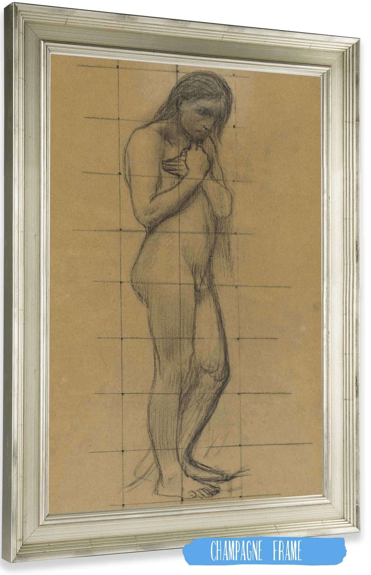 A Standing Male Nude by Pierre Puvis De Chavannes Posters, Prints, & Visual Artwork