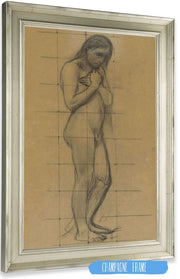 A Standing Male Nude by Pierre Puvis De Chavannes Posters, Prints, & Visual Artwork
