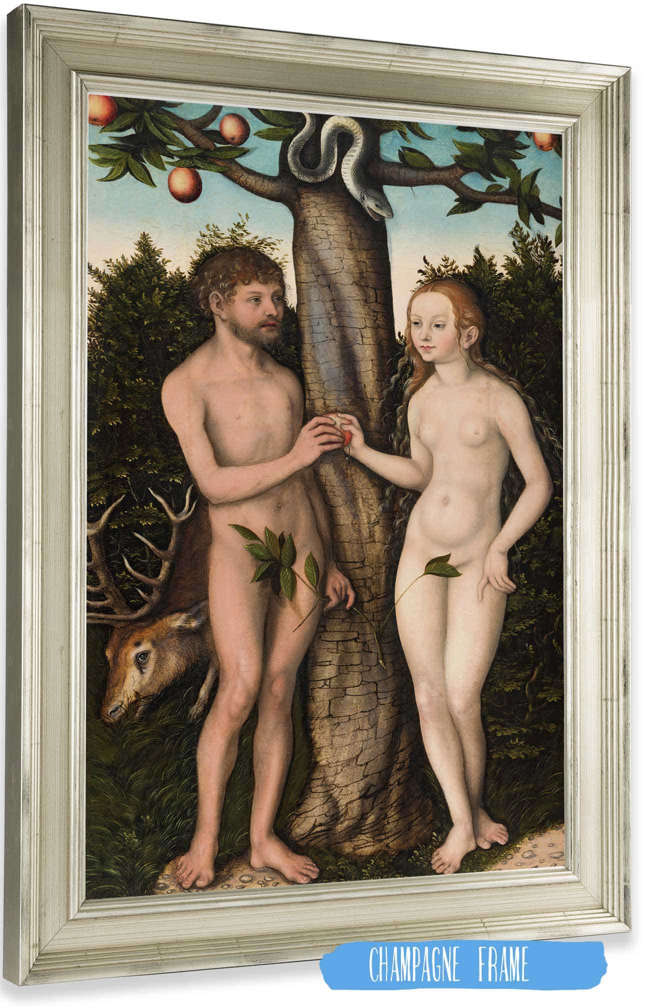 Adam And Eve by Lucas Cranach The Elder Posters, Prints, & Visual Artwork