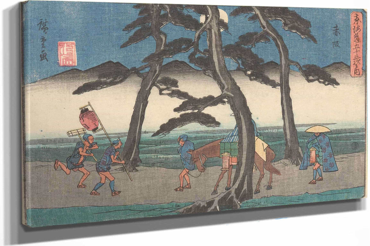 Akasaka   by Ando Hiroshige Posters, Prints, & Visual Artwork