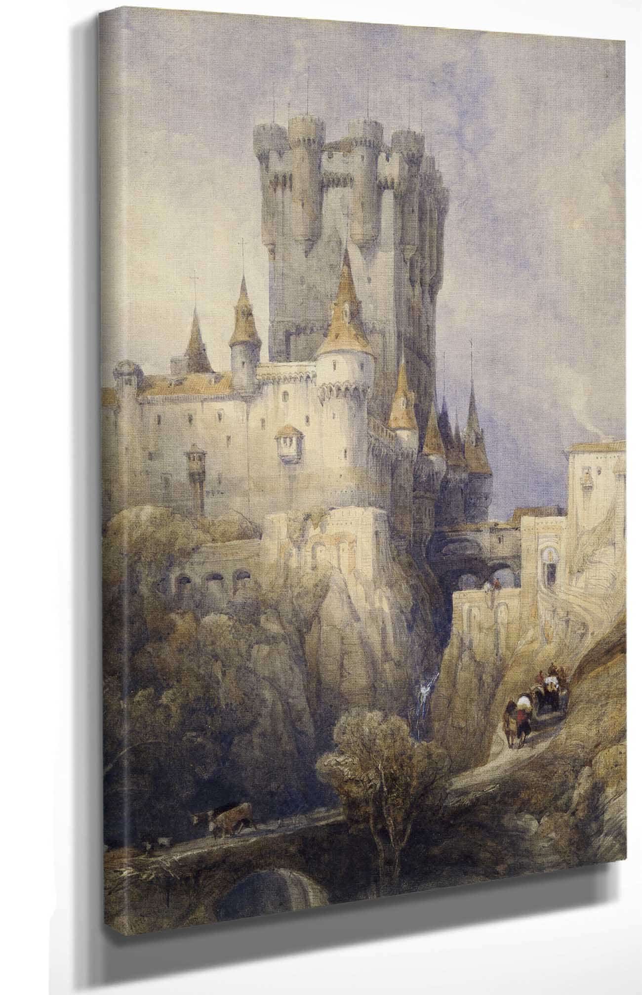 Alcazar Segovia Spain by David Roberts Posters, Prints, & Visual Artwork