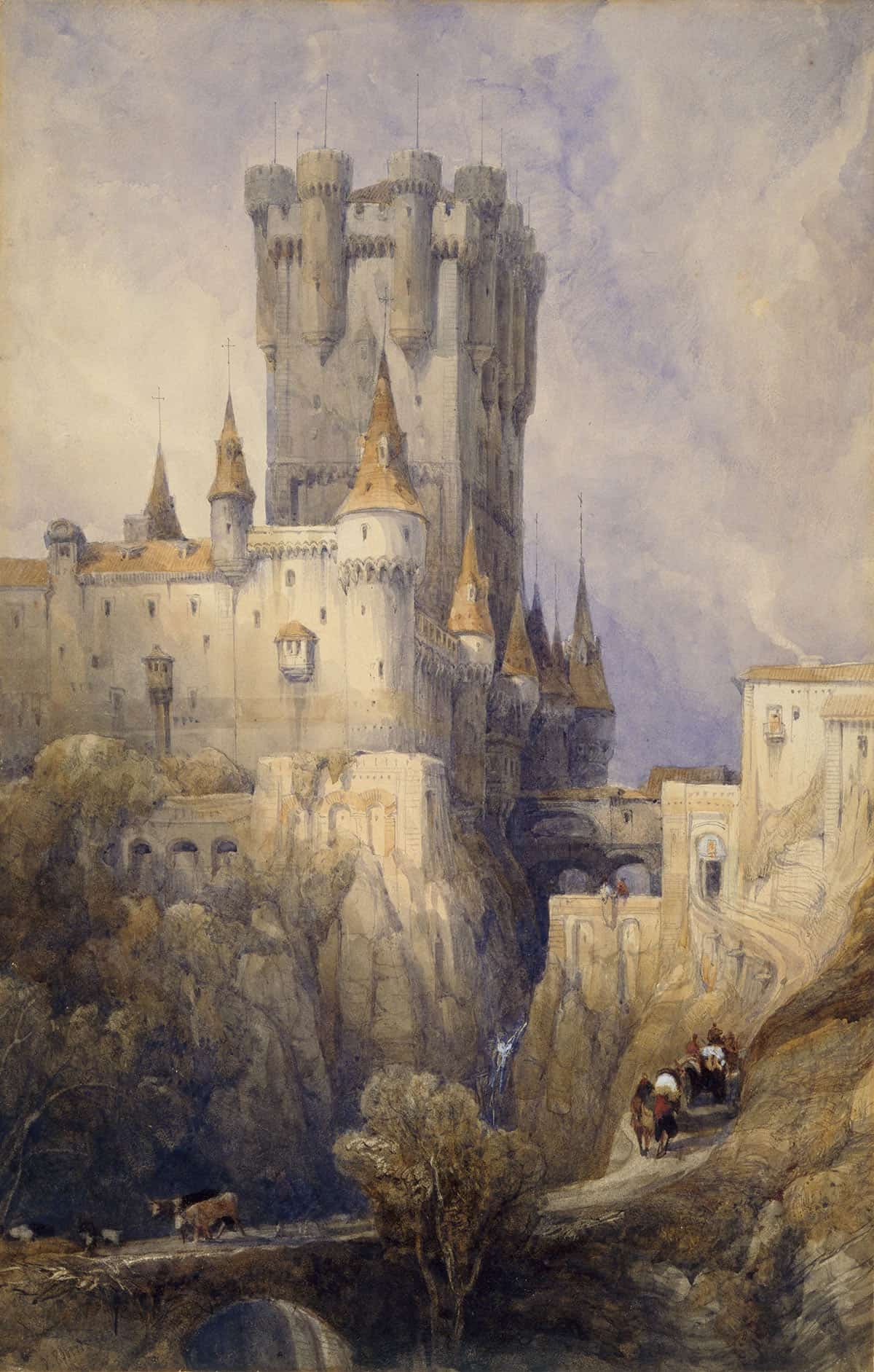 Alcazar Segovia Spain by David Roberts Posters, Prints, & Visual Artwork