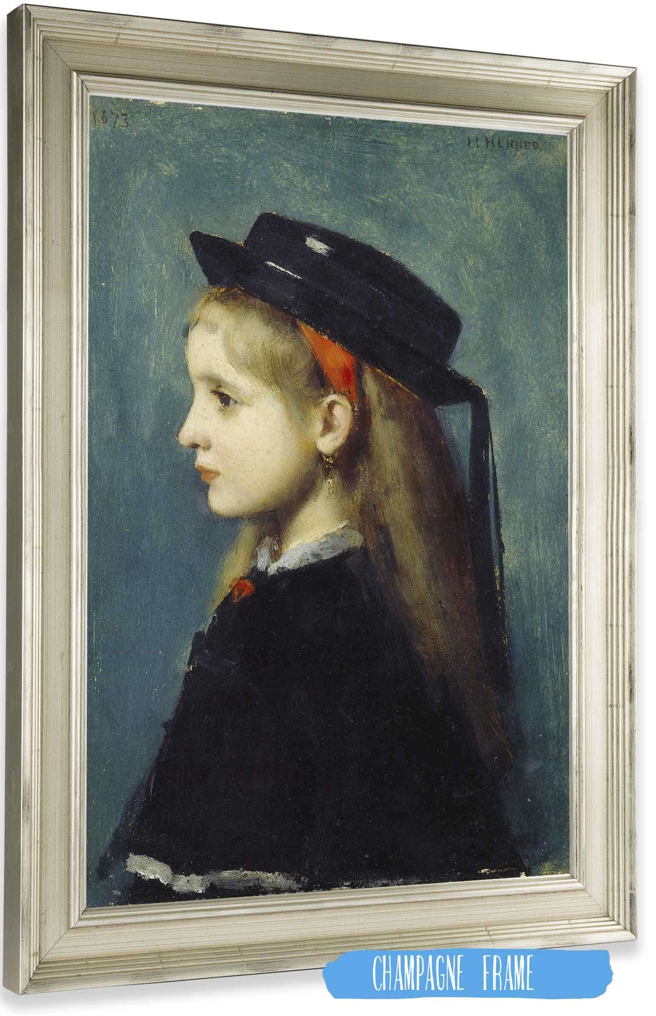 Alsatian Girl by Jean Jacques Henner Posters, Prints, & Visual Artwork