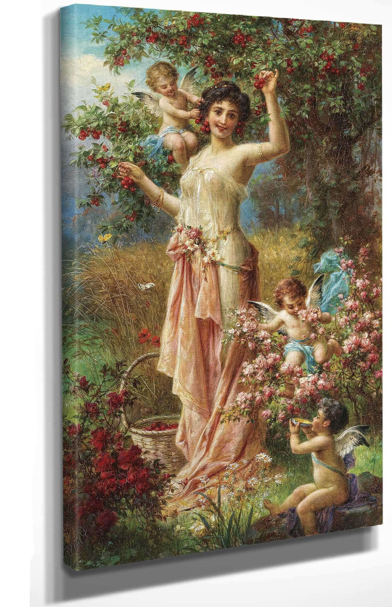 An Allegory Of Summer With Messengers Of Love by Hans Zatzka Posters, Prints, & Visual Artwork