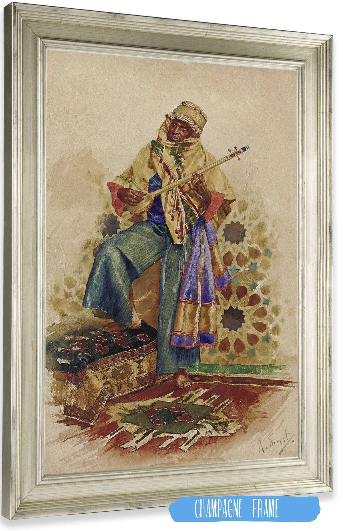 An Arab Musician by Rudolf Ernst Posters, Prints, & Visual Artwork
