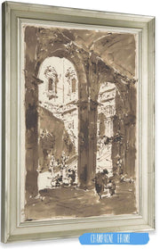 Architectural Capriccio Courtyard Of A Palace   by Francesco Guardi Posters, Prints, & Visual Artwork