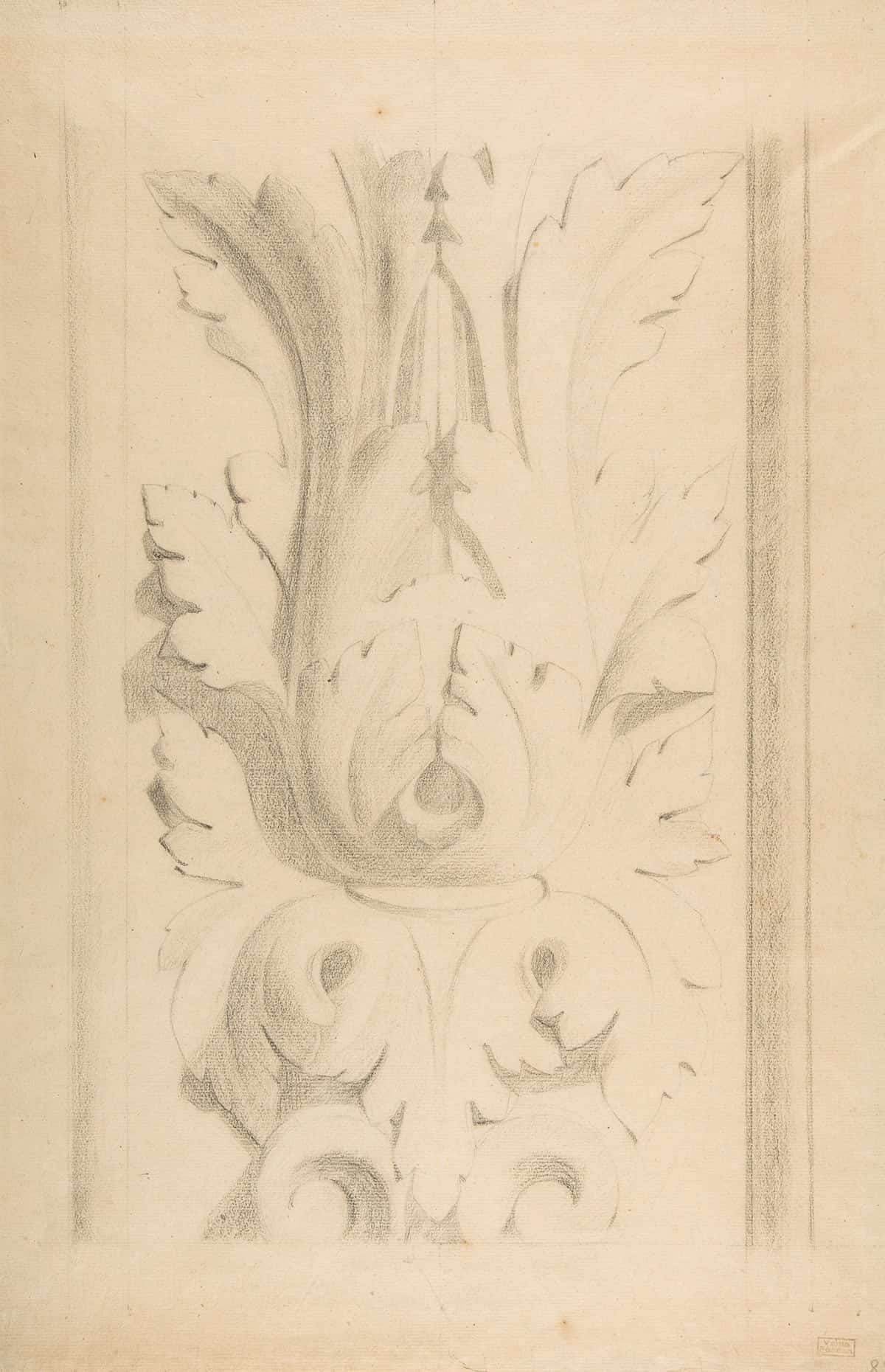 Architectural Motif Double Acanthus Fleuron by Georges Seurat Posters, Prints, & Visual Artwork