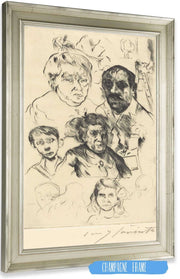 Assorted Heads And Self Portrait Verschiedene Kopfe Und Selbstbildnis by Lovis Corinth Posters, Prints, & Visual Artwork