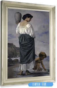At The Beach Fisher Maiden In Antium by Anselm Feuerbach Posters, Prints, & Visual Artwork