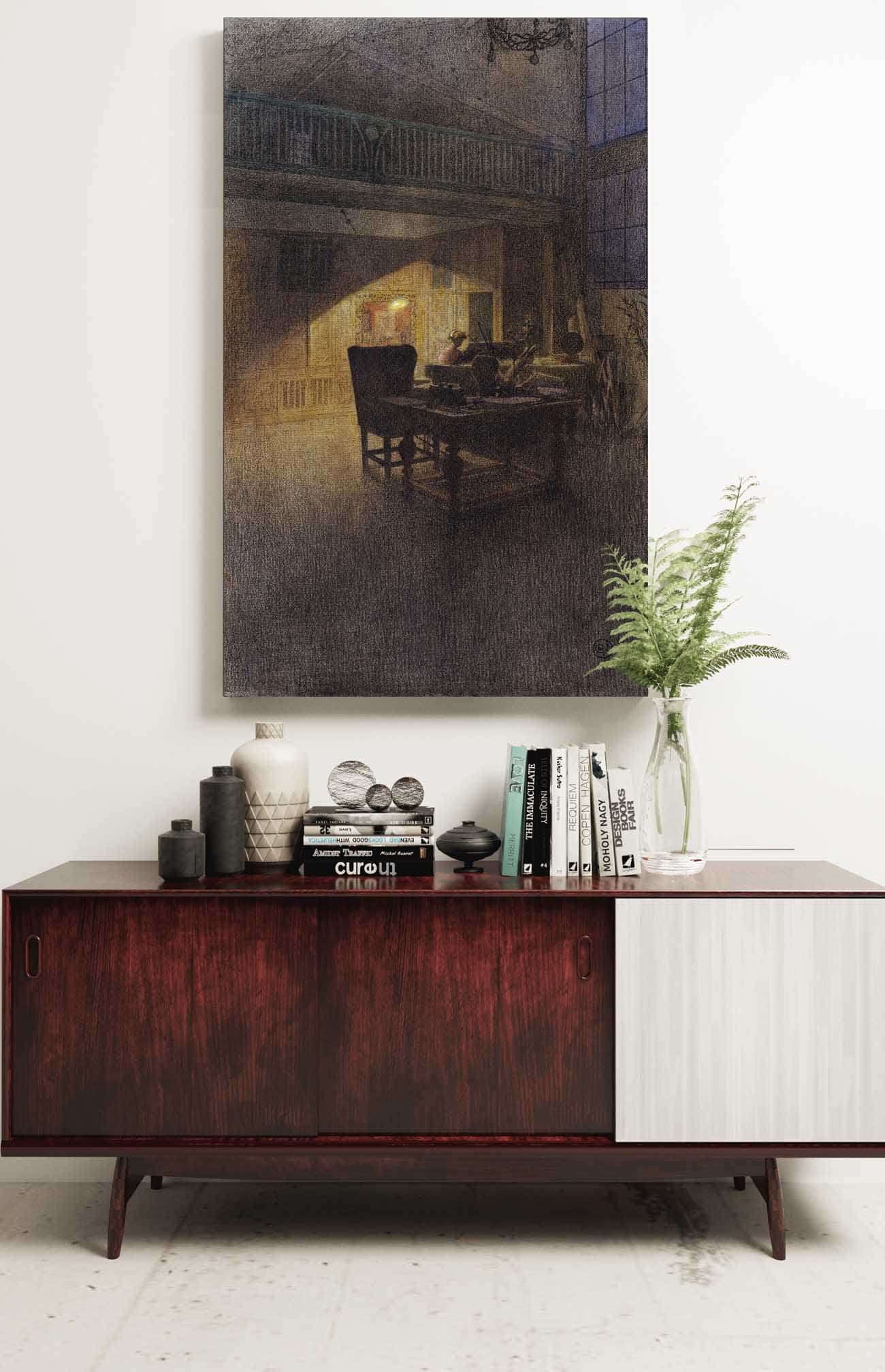 At The Piano by Carl Larsson Posters, Prints, & Visual Artwork