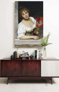 At The Window by Eugen Von Blaas Posters, Prints, & Visual Artwork