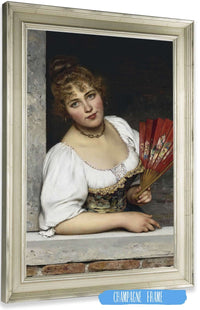 At The Window by Eugen Von Blaas Posters, Prints, & Visual Artwork