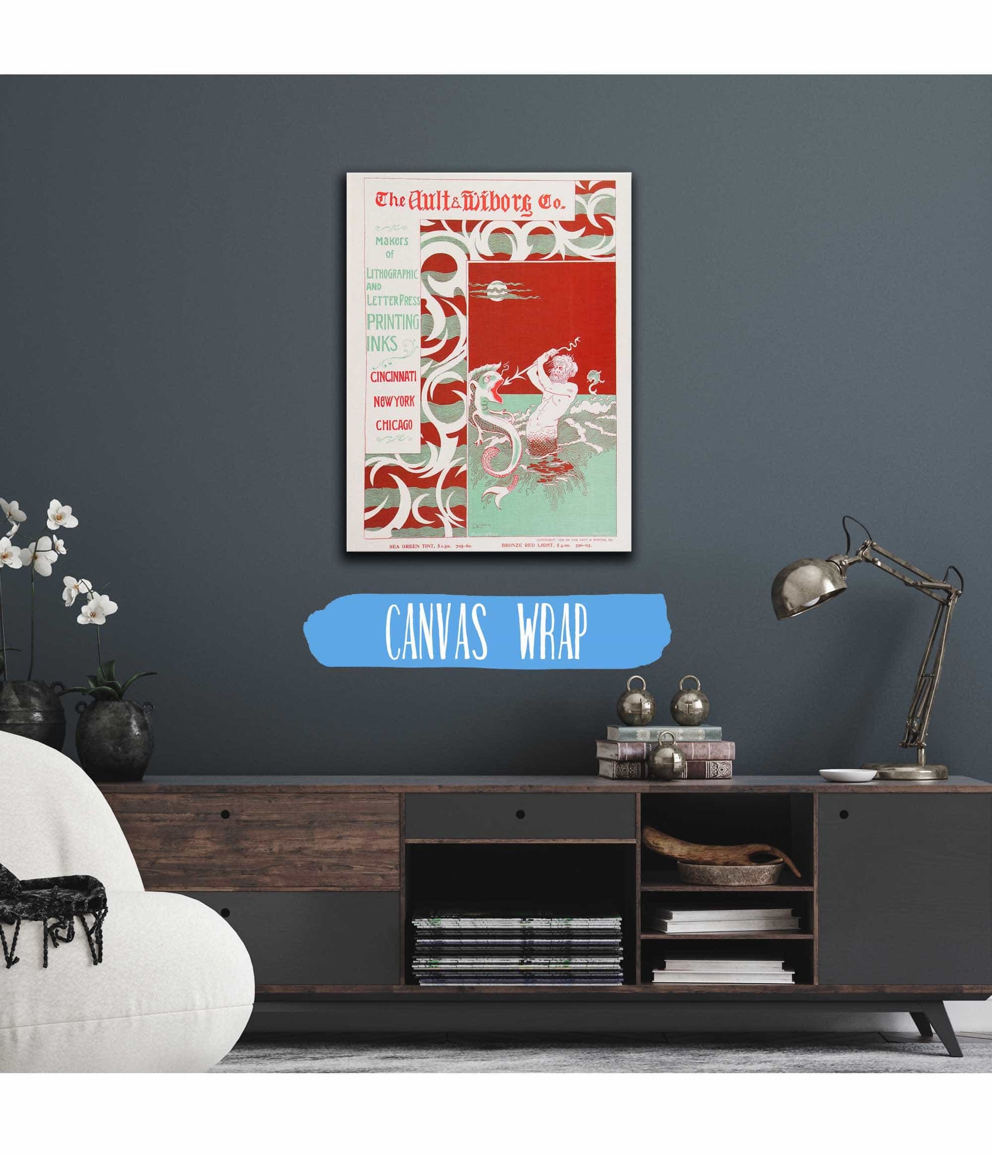 Ault And Wiborg Ad  by Will Bradley Posters, Prints, & Visual Artwork