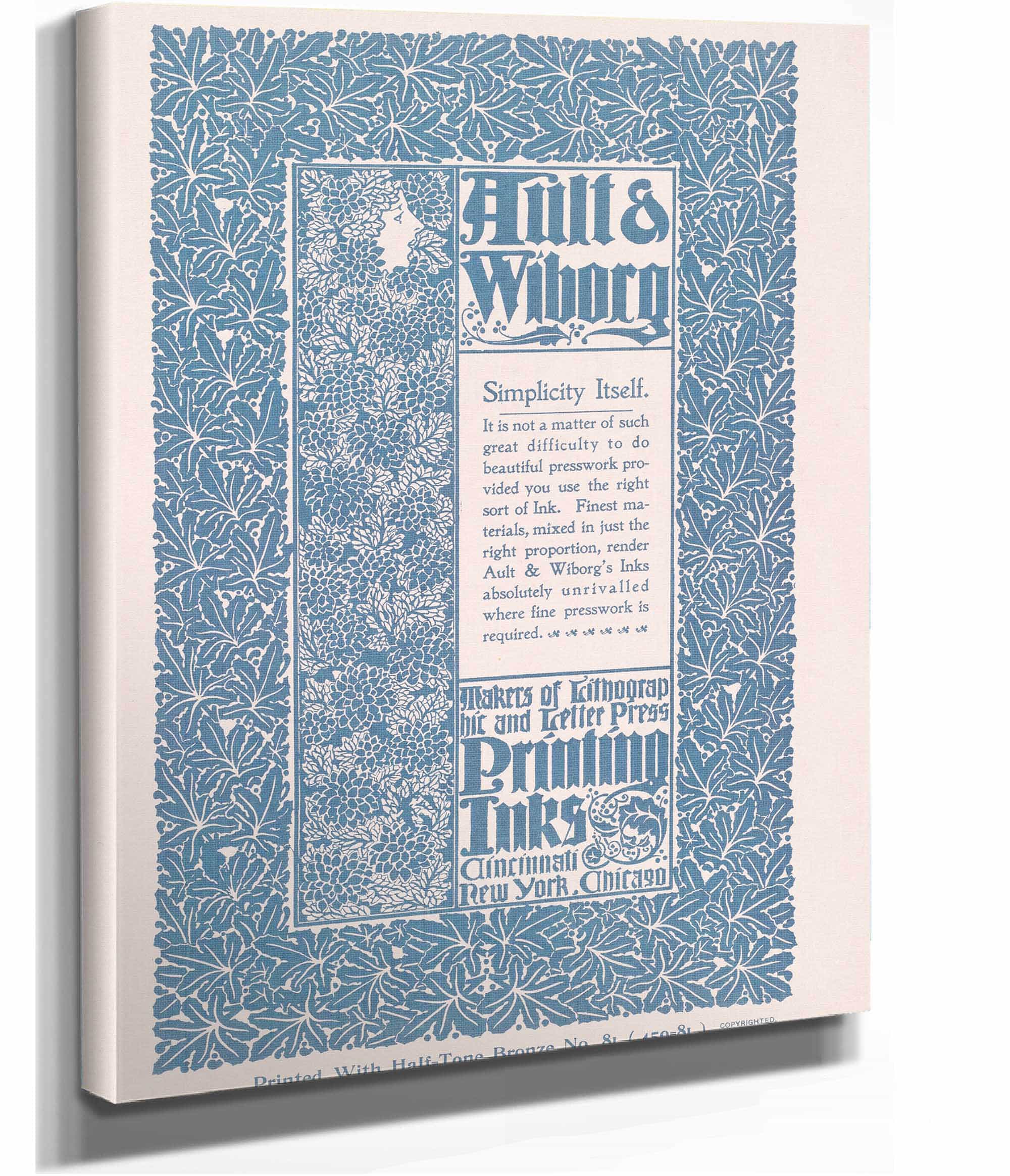 Ault And Wiborg Ad  by Will Bradley Posters, Prints, & Visual Artwork