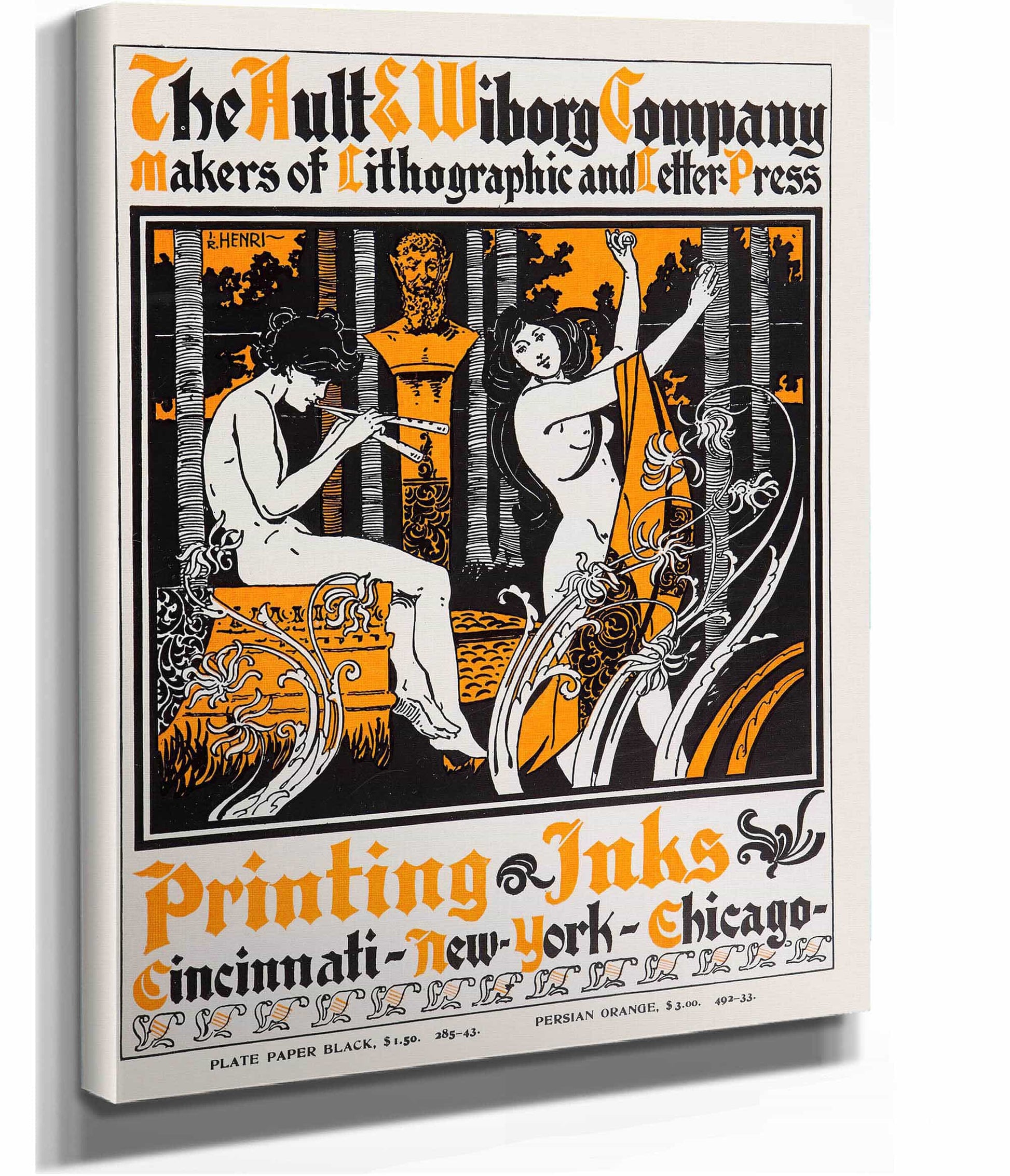 Ault And Wiborg Ad  by Will Bradley Posters, Prints, & Visual Artwork