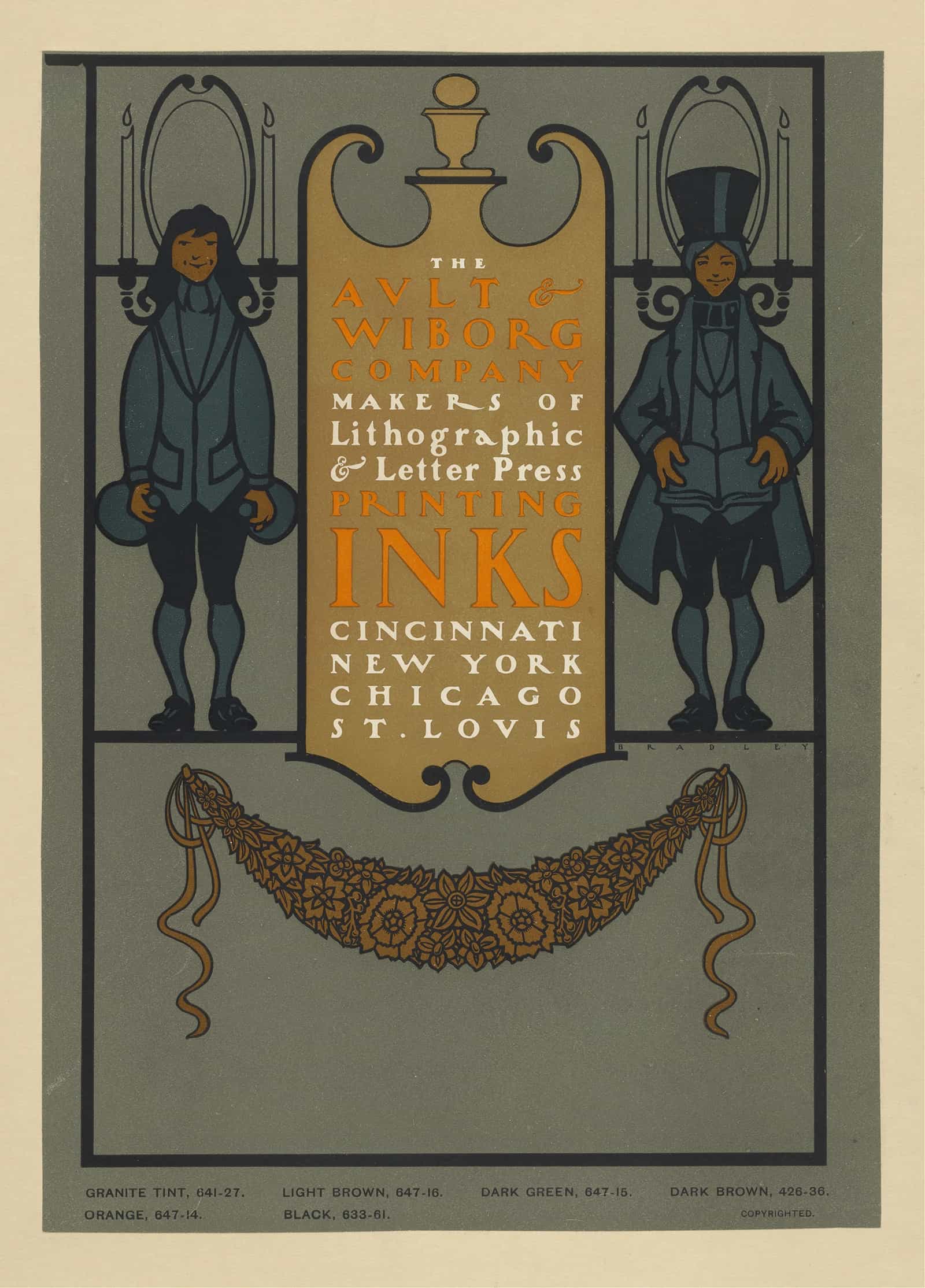 Ault And Wiborg Ad  by Will Bradley Posters, Prints, & Visual Artwork