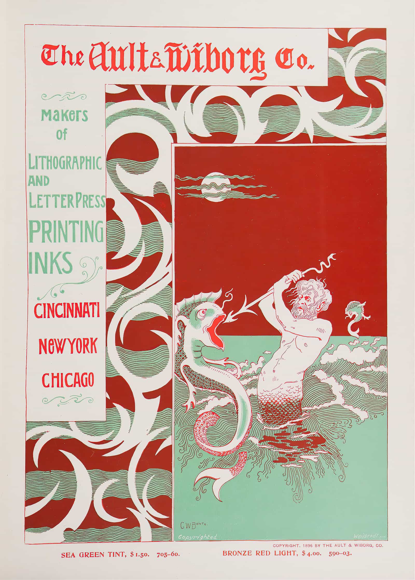 Ault And Wiborg Ad  by Will Bradley Posters, Prints, & Visual Artwork