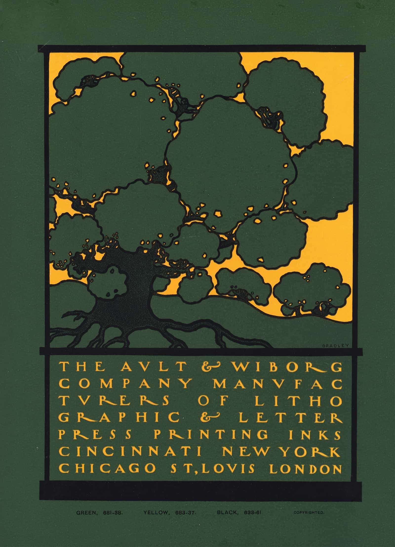 Ault And Wiborg Ad  by Will Bradley Posters, Prints, & Visual Artwork
