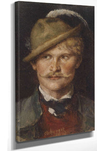 Bauernbursch Mit Hut by Franz Von Defregger Posters, Prints, & Visual Artwork