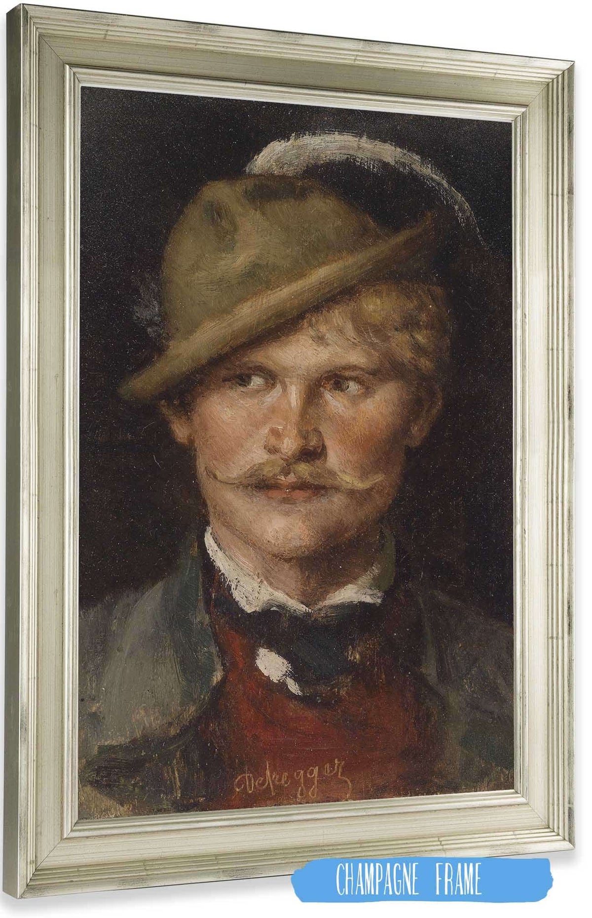 Bauernbursch Mit Hut by Franz Von Defregger Posters, Prints, & Visual Artwork