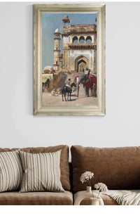 Before The Great Jami Masjid Mosque Mathura India by Edwin Lord Weeks Posters, Prints, & Visual Artwork