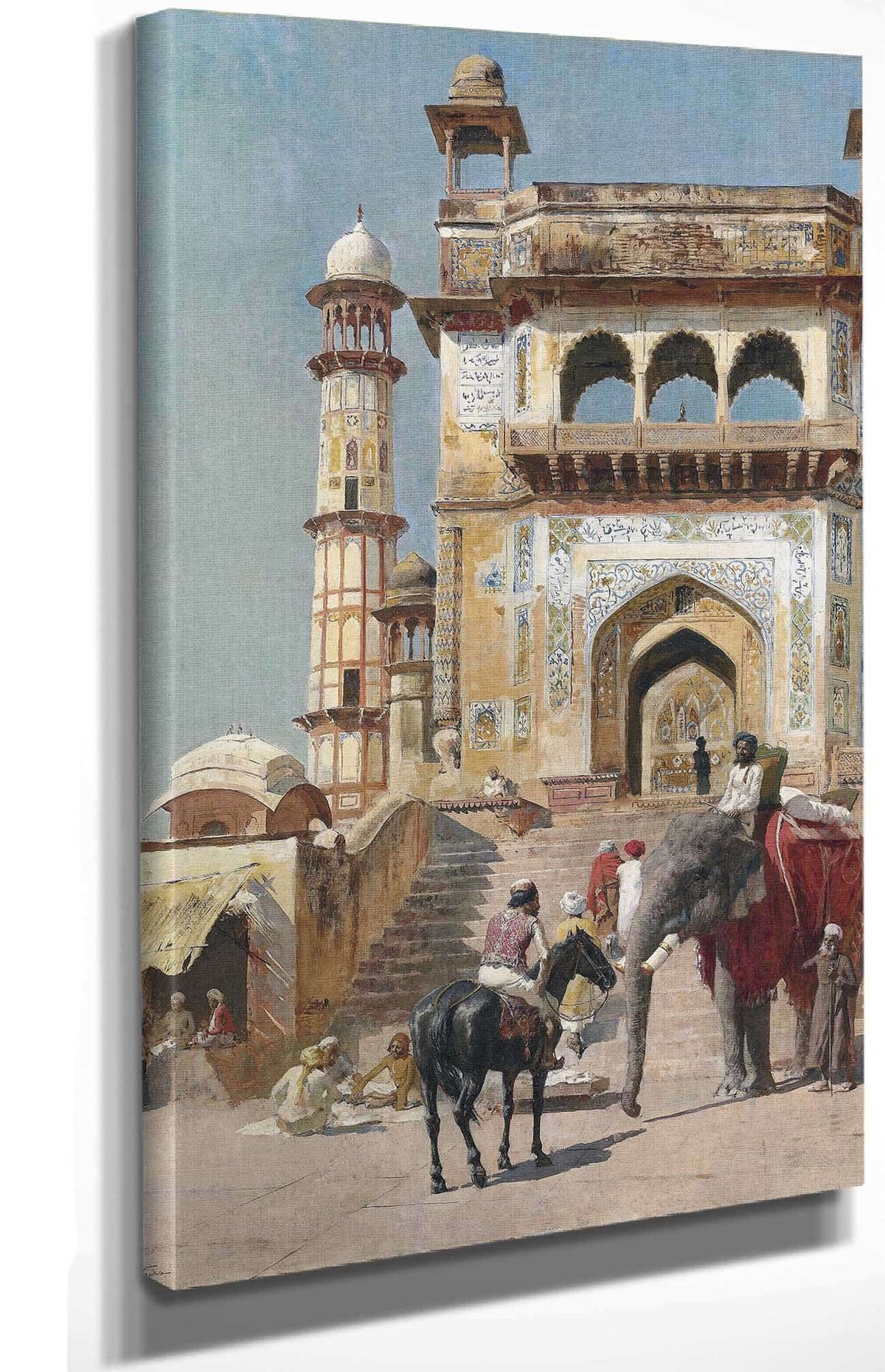 Before The Great Jami Masjid Mosque Mathura India by Edwin Lord Weeks Posters, Prints, & Visual Artwork
