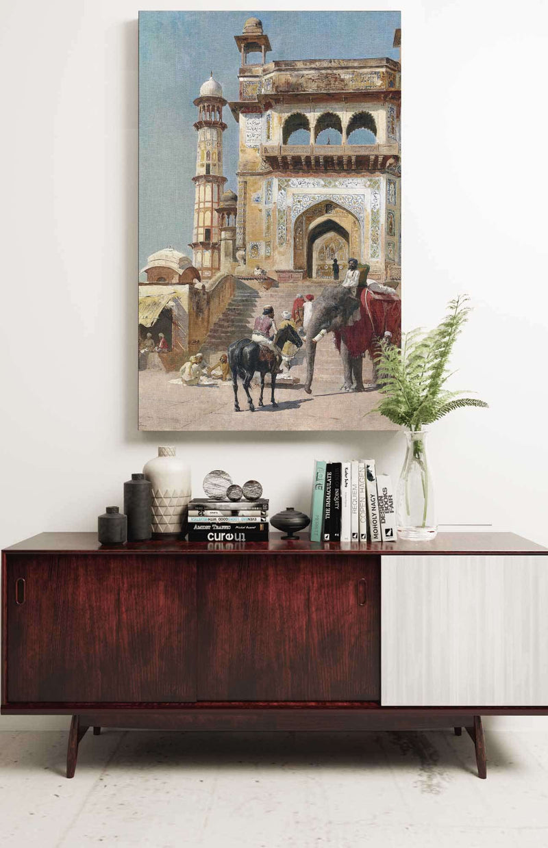 Before The Great Jami Masjid Mosque Mathura India by Edwin Lord Weeks Posters, Prints, & Visual Artwork
