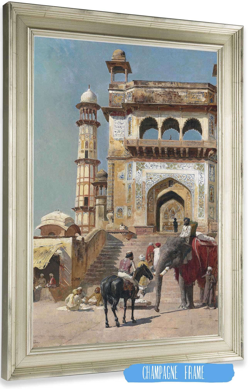 Before The Great Jami Masjid Mosque Mathura India by Edwin Lord Weeks Posters, Prints, & Visual Artwork