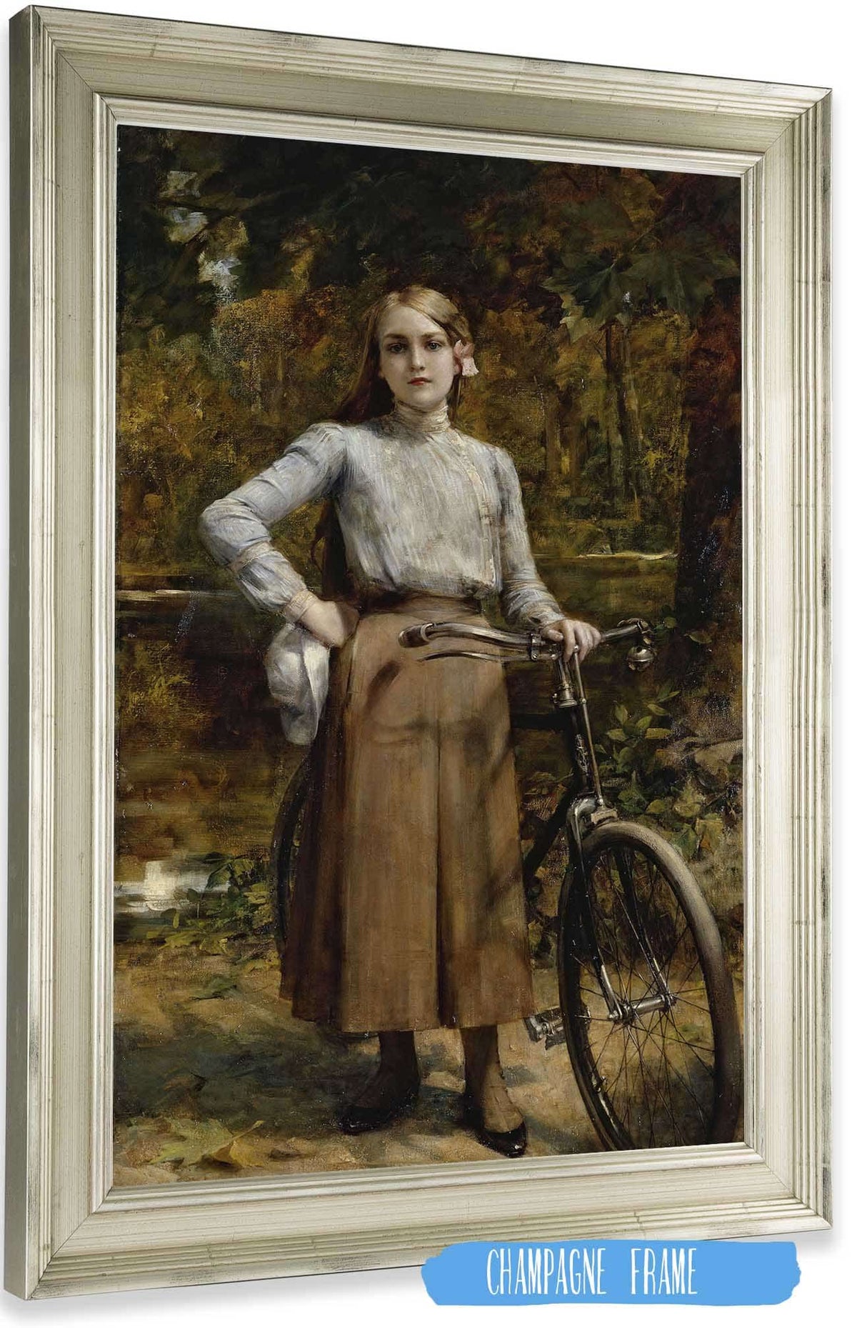 Bicyclette Au Vesinet by Leon Francois Comerre Posters, Prints, & Visual Artwork