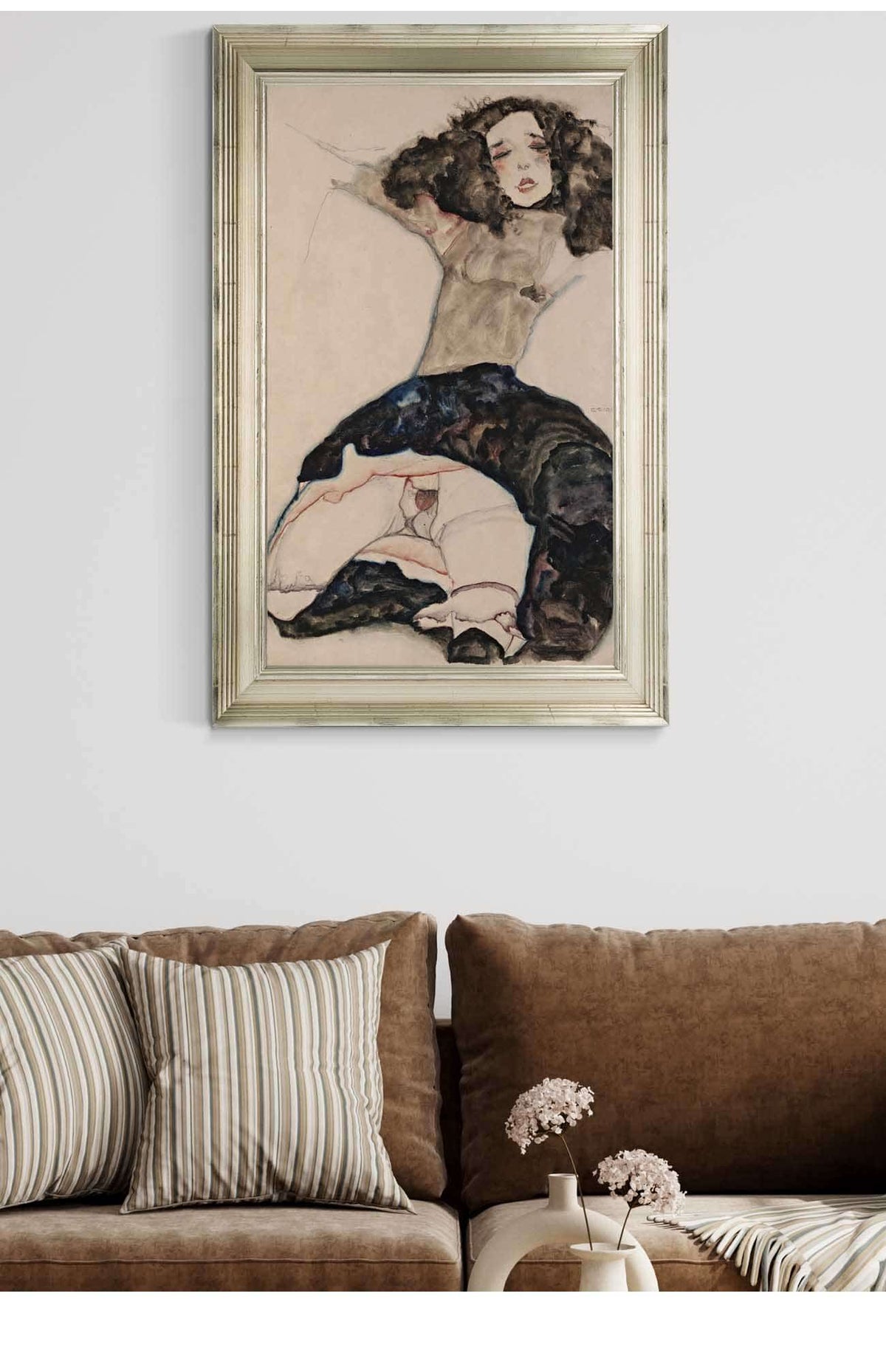 Black Haired Girl With Lifted Skirt by Egon Schiele Posters, Prints, & Visual Artwork
