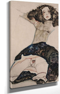 Black Haired Girl With Lifted Skirt by Egon Schiele Posters, Prints, & Visual Artwork
