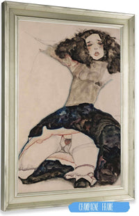 Black Haired Girl With Lifted Skirt by Egon Schiele Posters, Prints, & Visual Artwork