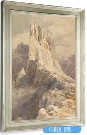 Blick Auf Die Vajolet Turme In Den Dolomiten by Edward Theodore Compton Posters, Prints, & Visual Artwork