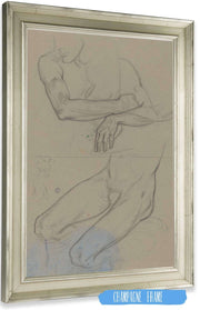 Boven En Onderlichaam Van Mannelijk Naakt Met Kind  by Richard Nicolaus Roland Holst Posters, Prints, & Visual Artwork