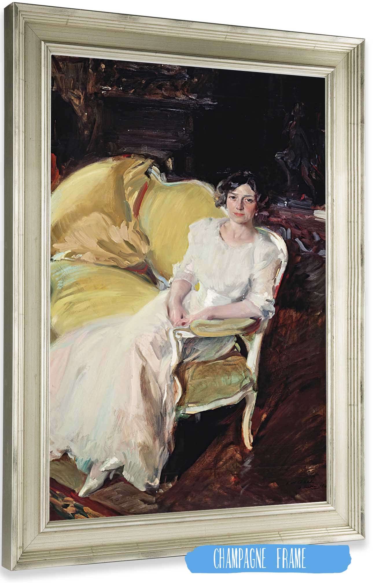 Clotilde Seated On The Sofa by Joaquin Sorolla Posters, Prints, & Visual Artwork