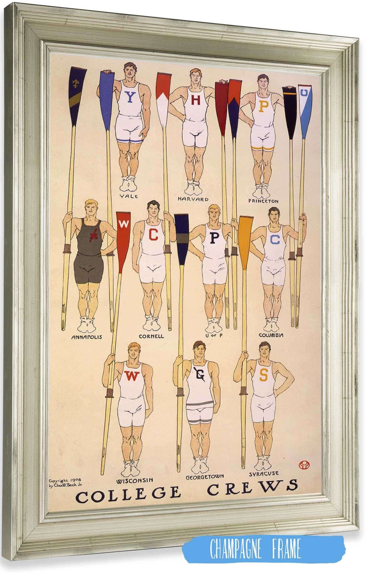 College Crews by Edward Penfield Posters, Prints, & Visual Artwork