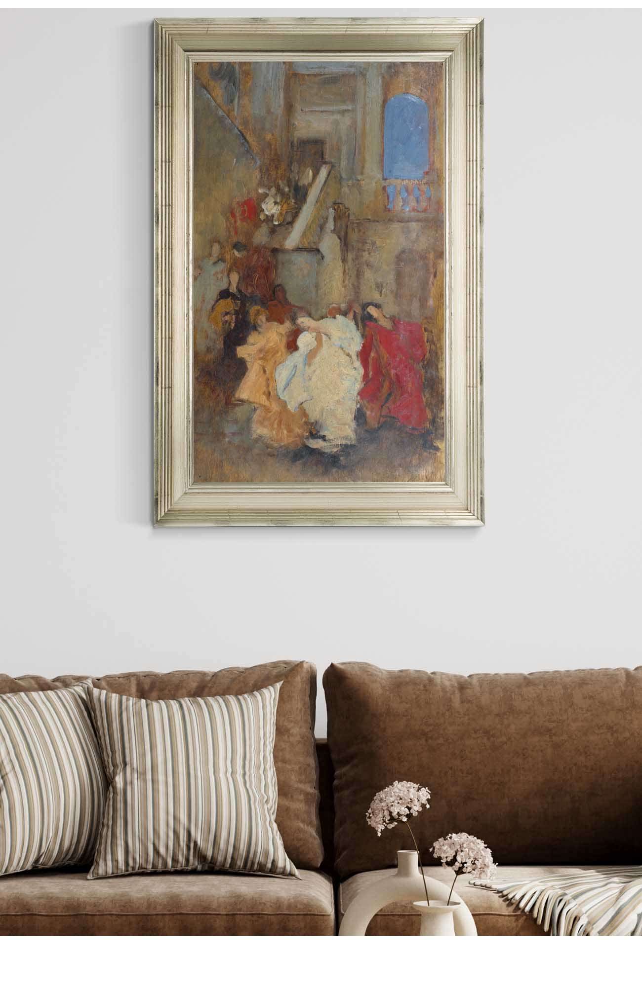 Compositional Study Possibly For A Measure   by Edwin Austin Abbey Posters, Prints, & Visual Artwork