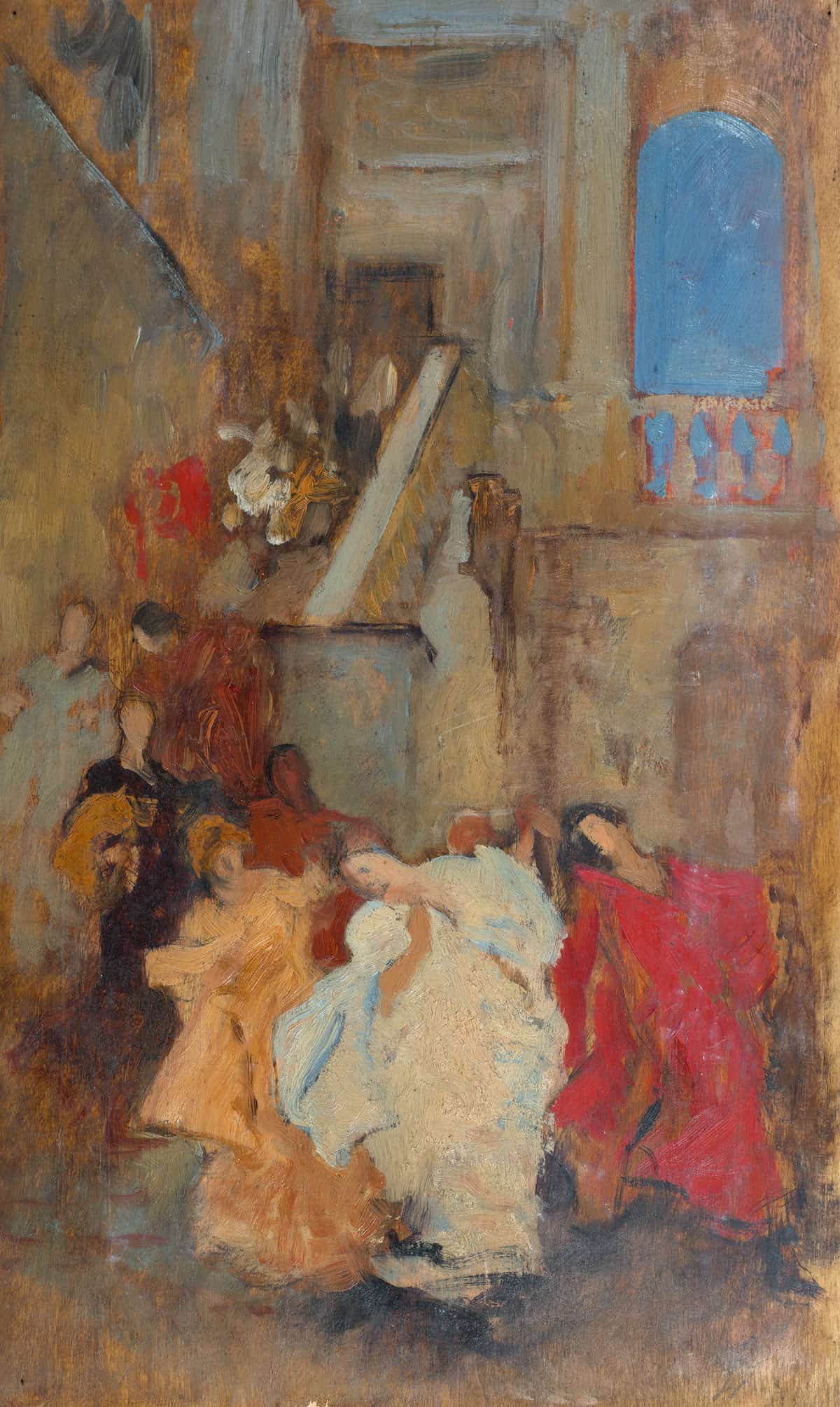 Compositional Study Possibly For A Measure   by Edwin Austin Abbey Posters, Prints, & Visual Artwork