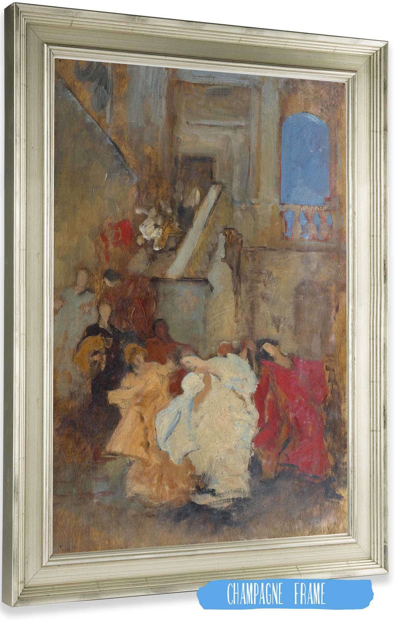 Compositional Study Possibly For A Measure   by Edwin Austin Abbey Posters, Prints, & Visual Artwork