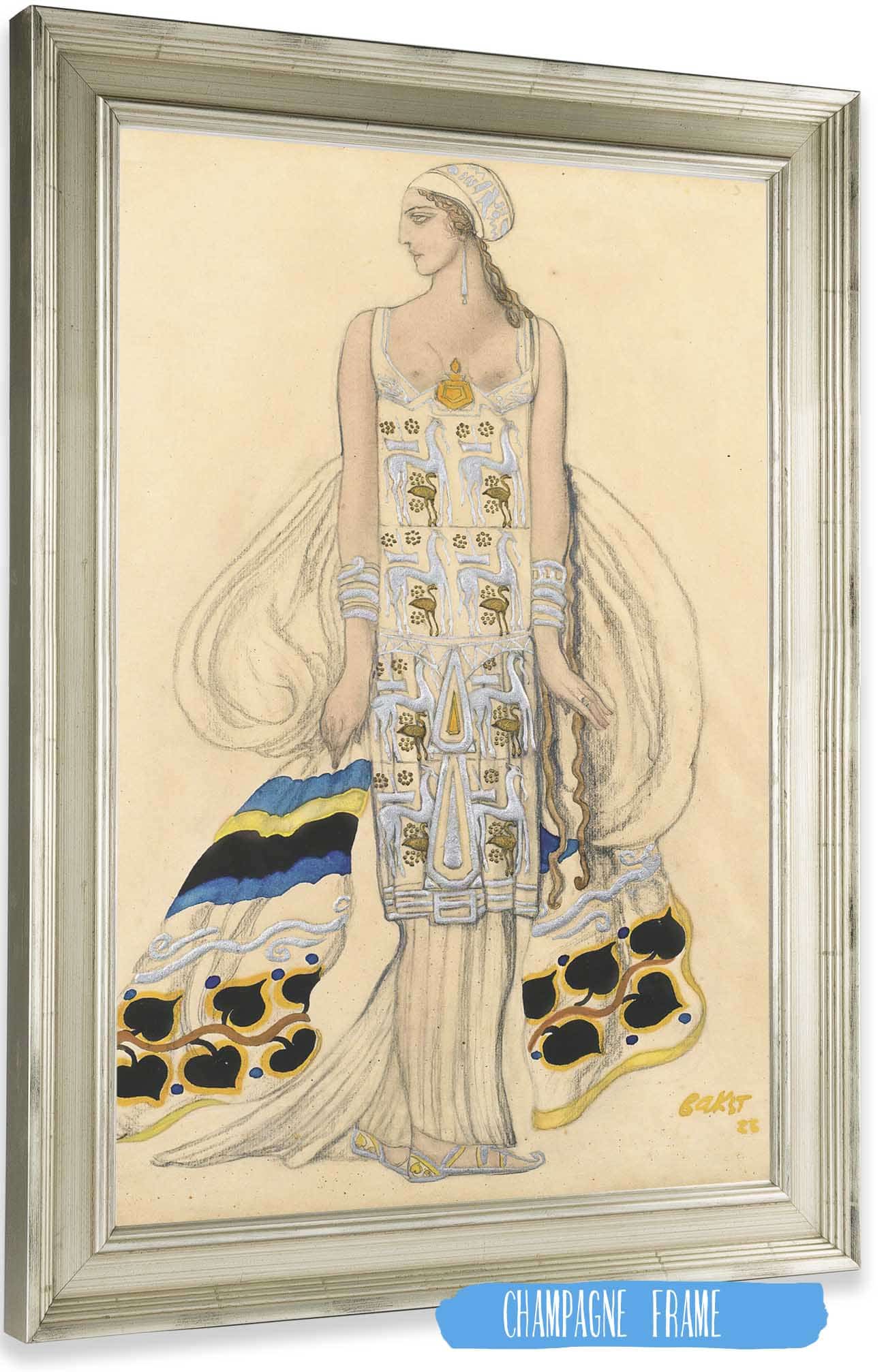 Costume Design For Ida Rubinstein In Phedre by Leon Bakst Posters, Prints, & Visual Artwork