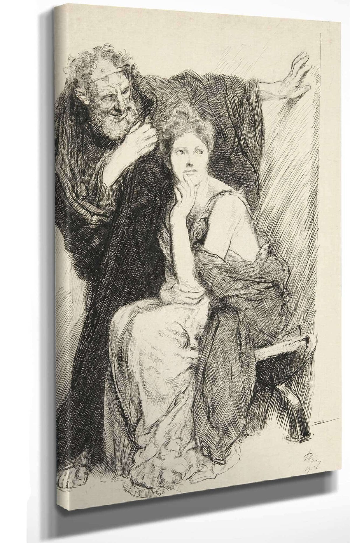 Cressida And Her Uncle From Troilus And Cressida by Edwin Austin Abbey Posters, Prints, & Visual Artwork