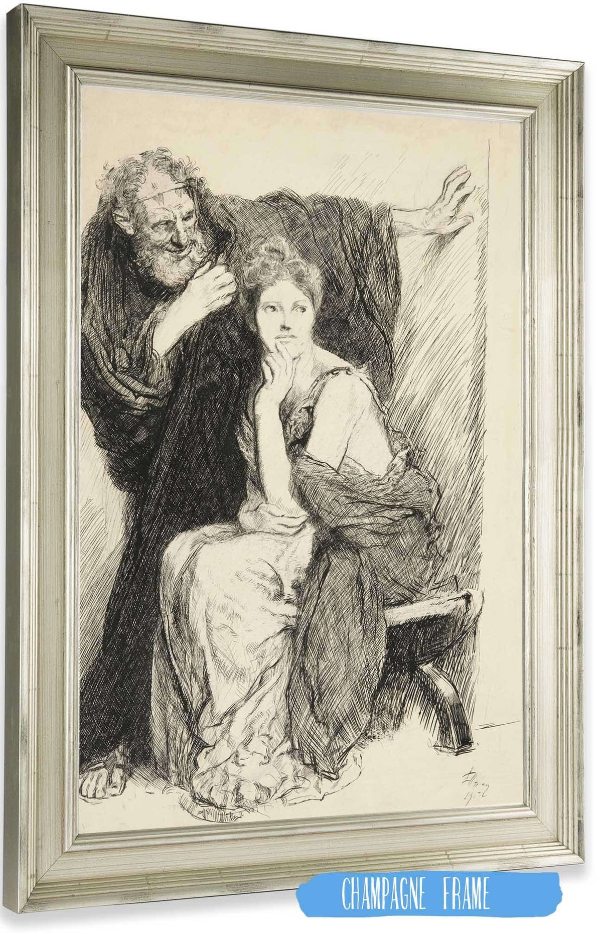 Cressida And Her Uncle From Troilus And Cressida by Edwin Austin Abbey Posters, Prints, & Visual Artwork
