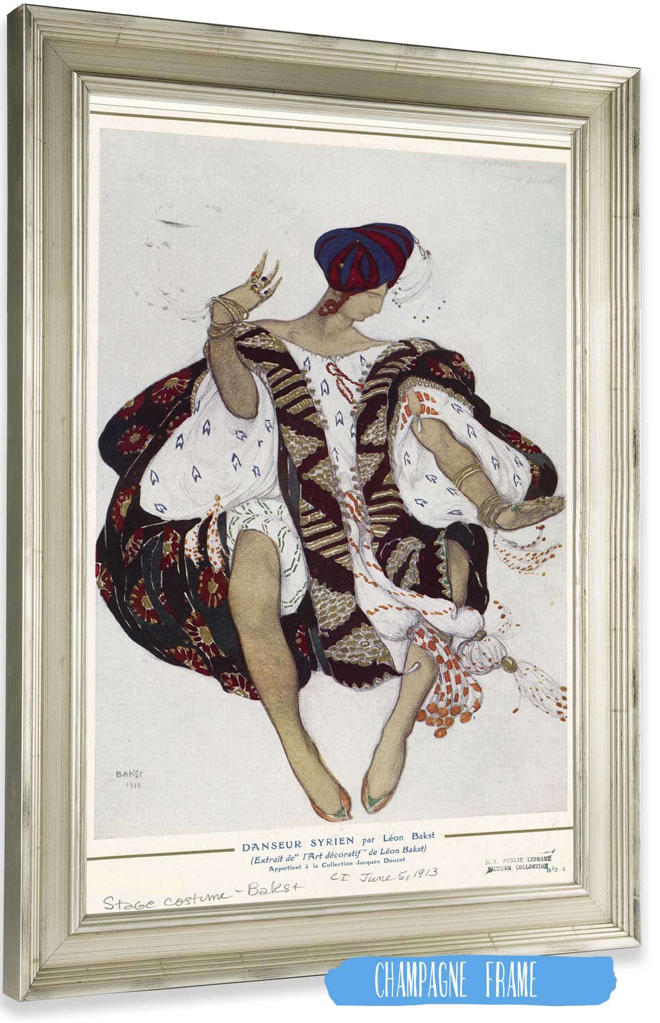 Danseur Syrien Par Leon Bakst  by Leon Bakst Posters, Prints, & Visual Artwork