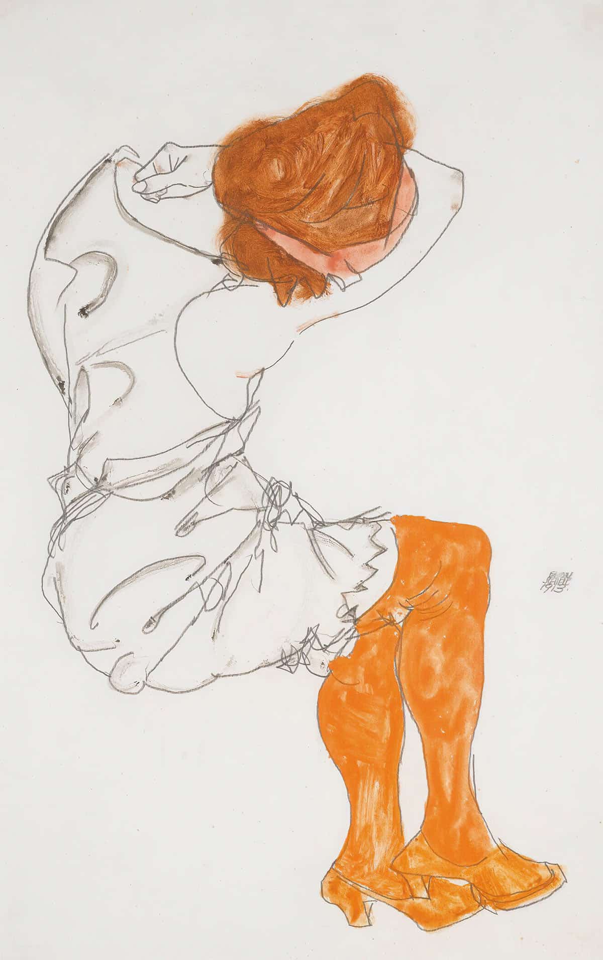 Das Schlafende Madchen The Sleeping Girl by Egon Schiele Posters, Prints, & Visual Artwork