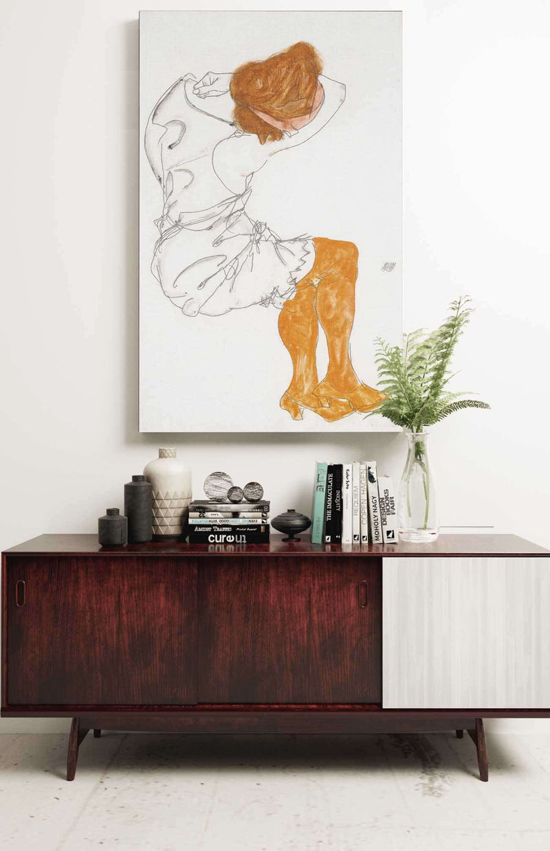 Das Schlafende Madchen The Sleeping Girl by Egon Schiele Posters, Prints, & Visual Artwork