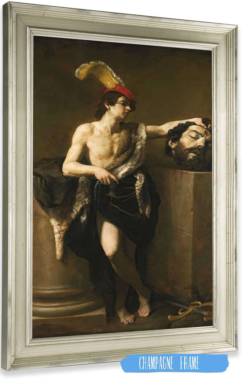 David With The Head Of Goliath by Guido Reni Posters, Prints, & Visual Artwork